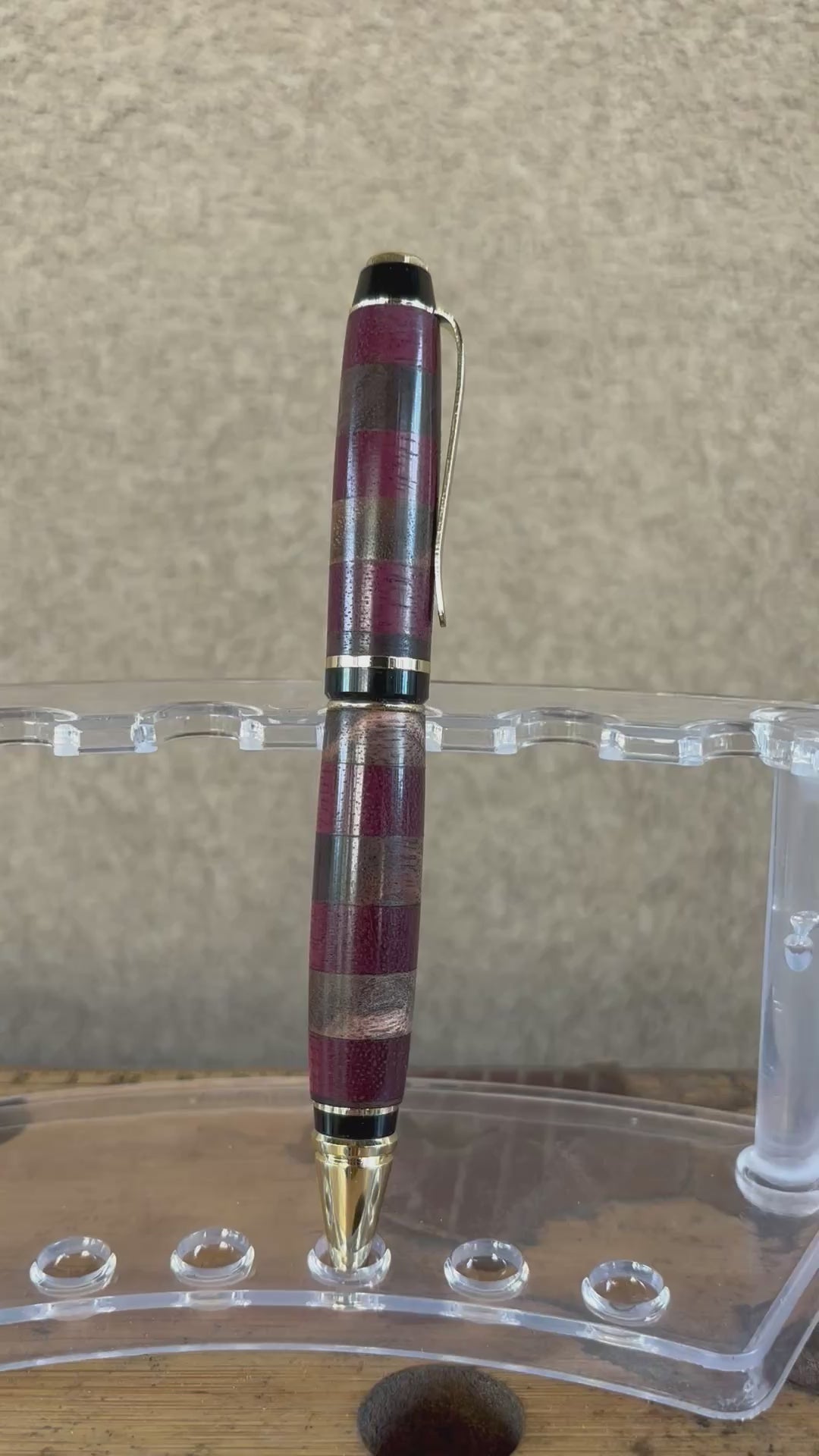 Purpleheart /Dark Walnut segmented Cigar Pen