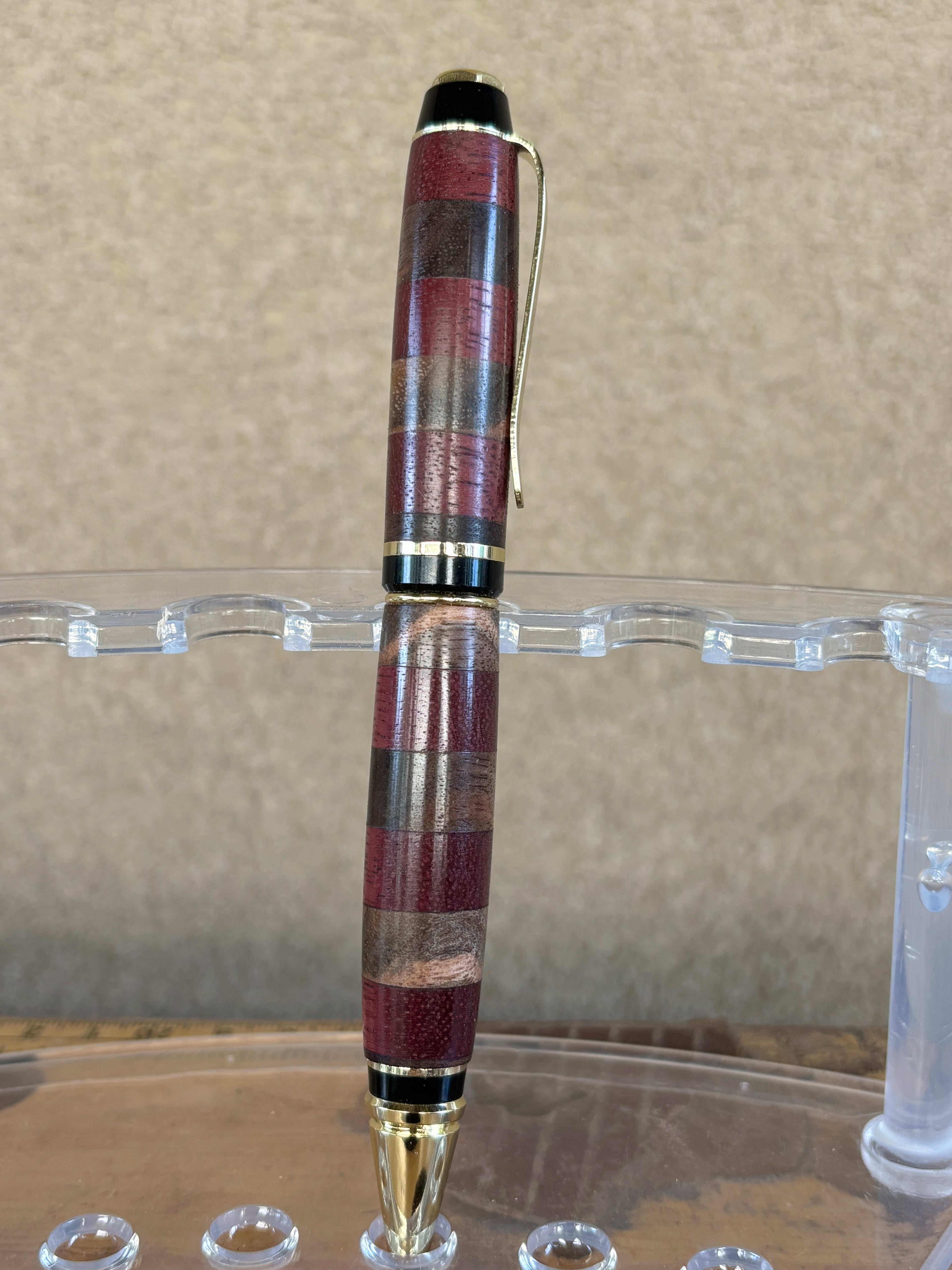 Purpleheart /Dark Walnut segmented Cigar Pen